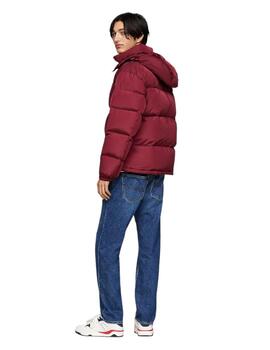 Cazadora Tommy Alaska Puffer Hombre Granate