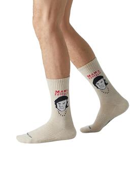 Calcetines Jimmy Lion Athletic Mama Fratelli Unisex Beige