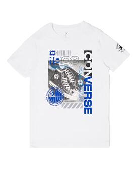 Camiseta Converse Photo Sneaker Junior Blanco