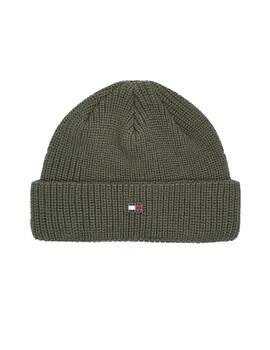 Gorro Tommy Heritage Short Beanie Unisex Verde