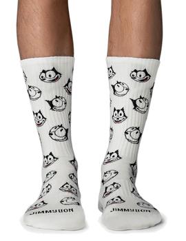 Calcetines Jimmy Lion Athletic Felix Smile Unisex Blanco