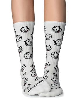 Calcetines Jimmy Lion Athletic Felix Smile Unisex Blanco