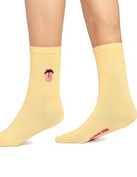 Calcetines Jimmy Lion Mouth Amarillo