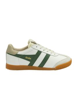 Zapatillas Gola Elan Leather Mujer Blanco y Verde