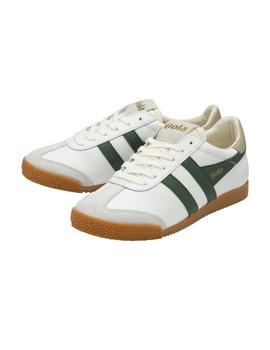 Zapatillas Gola Elan Leather Mujer Blanco y Verde