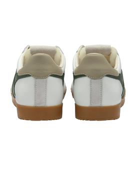 Zapatillas Gola Elan Leather Mujer Blanco y Verde