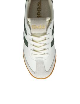 Zapatillas Gola Elan Leather Mujer Blanco y Verde