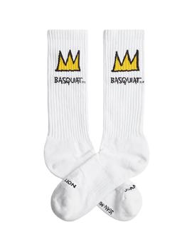 Calcetines Jimmy Lion Athletic Basquiat Crown Unisex Blanco