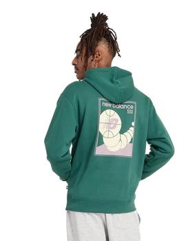 Sudadera New Balance Relaxed 550 Hombre Verde