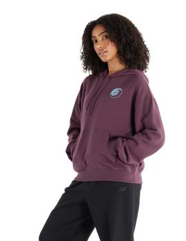 Sudadera New Balance French Terry Globe Mujer Violeta