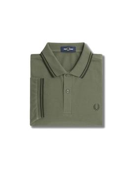 Polo Fred Perry Twin Tipped Hombre Verde