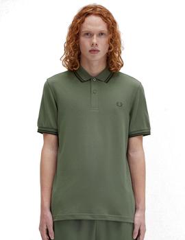 Polo Fred Perry Twin Tipped Hombre Verde