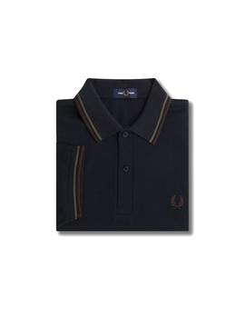 Polo Fred Perry Twin Tipped Hombre Marino