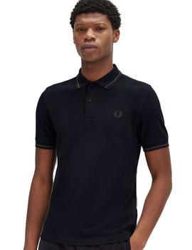 Polo Fred Perry Twin Tipped Hombre Marino