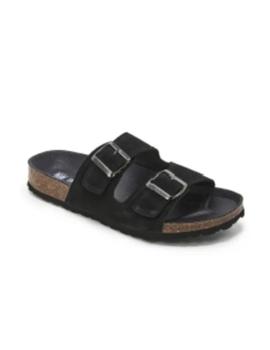 Sandalias Verbenas Liam Serraje Hombre Negro