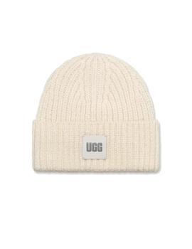 Gorro Ugg Chunky Rib Nimbus Unisex Blanco