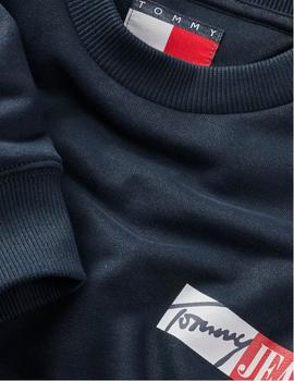 Sudadera Tommy Regular Entry Graphic Hombre Azul