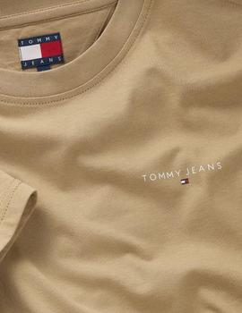 Camiseta Tommy Slim Linear Hombre Marrón