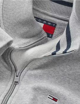 Chaqueta Tommy Regular Fleece Hombre Gris