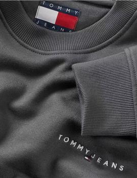 Sudadera Tommy Regular Linear Hombre Gris