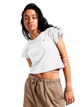 Camiseta Converse Cropped Mujer Blanco