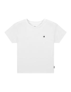 Camiseta Converse Cropped Mujer Blanco