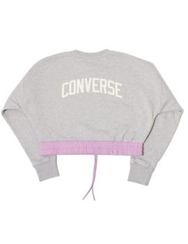 Sudadera Converse Chuck Crew Mujer Gris