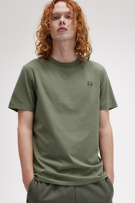 Camiseta Fred Perry Crew Hombre Verde