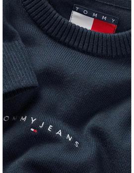 Jersey Tommy Linear Small Chest Hombre Azul