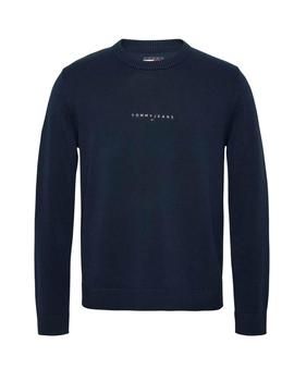 Jersey Tommy Linear Small Chest Hombre Azul