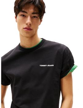 Camiseta Tommy Crest Graphic Hombre Negra