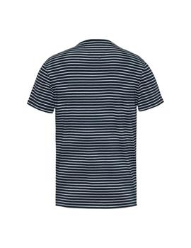 Camiseta Tommy Slim Stripe Hombre Azul