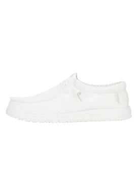 Zapatillas Hey Dude Wally Stretch Sox Hombre Blanco