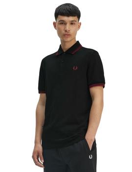 Polo Fred Perry Twin Tipped Hombre Negro