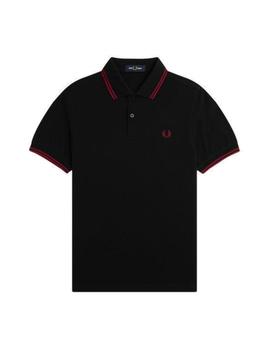 Polo Fred Perry Twin Tipped Hombre Negro