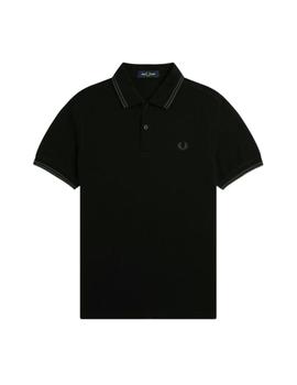 Polo Fred Perry Twin Tipped Hombre Negro