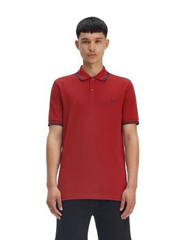 Polo Fred Perry Twin Tipped Hombre Rojo