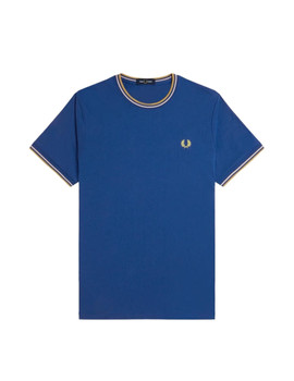 Camiseta Fred Perry Twin Tipped Hombre Azul