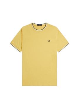 Camiseta Fred Perry Twin Tipped Hombre Amarillo