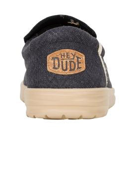 Zapatillas Hey Dude Mikka Jute Hombre Negro