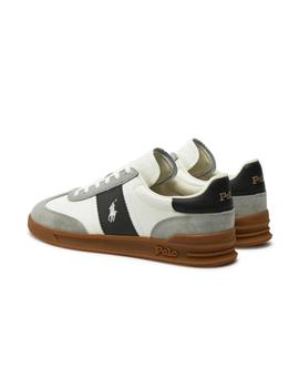 Zapatilla Polo Leather Suede Heritage Hombre Blanca