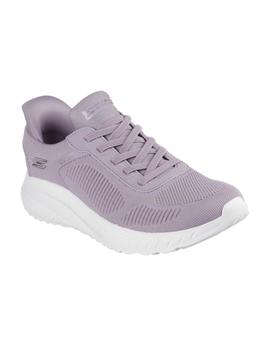 Zapatillas Skechers Bobs Squad Mujer Lila