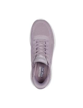 Zapatillas Skechers Bobs Squad Mujer Lila