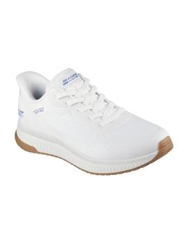 Zapatillas Skechers Bobs Squad 4 Hombre Blanco