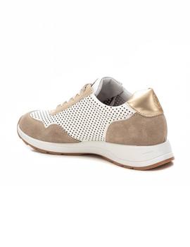 Zapatillas Carmela Piel  Mujer Beige