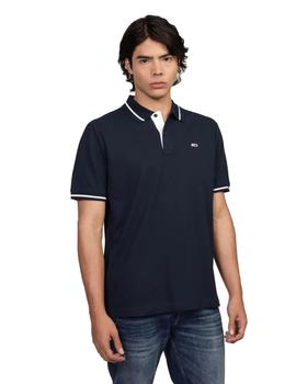 Polo Tommy Slim Stripe Hombre Azul