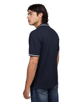 Polo Tommy Slim Stripe Hombre Azul