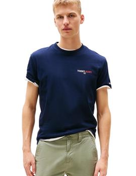 Camiseta Tommy Regular Hombre Azul