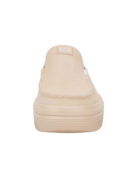 Zapatillas Hey Dude Austin Lift Classic Mujer Beige