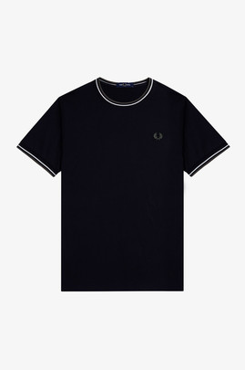 Camiseta Fred Perry Twin Tipped Hombre Negro